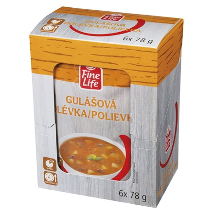 Fine Life Polévka gulášová 6 x 78 g