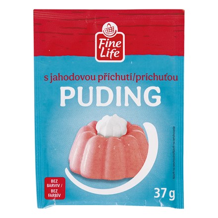 Fine Life Puding s jahodovou příchutí 35 x 37 g