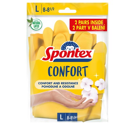 Spontex Rukavice Confort vel. L 2 x 2 ks