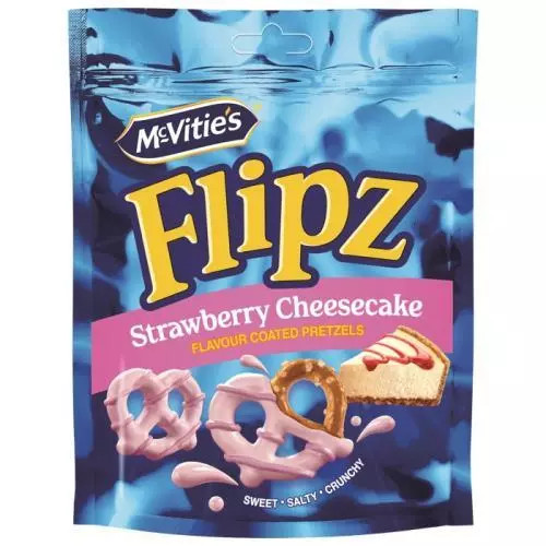 McVities Flipz Pretzels strawberry cheesecake 70g