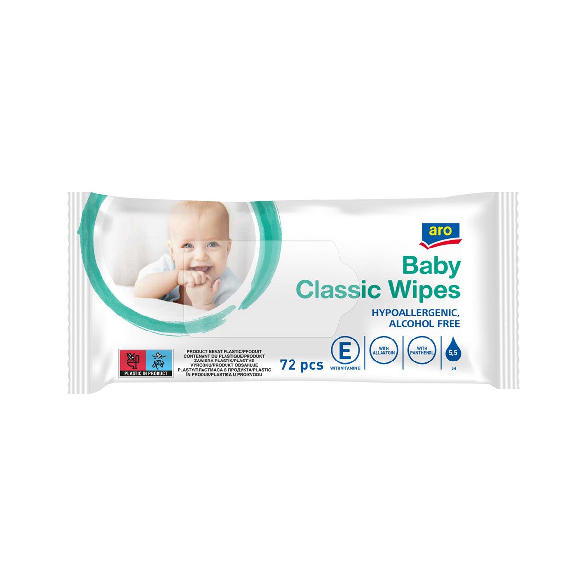 aro Classic Dětské vlhčené ubrousky 72 ks