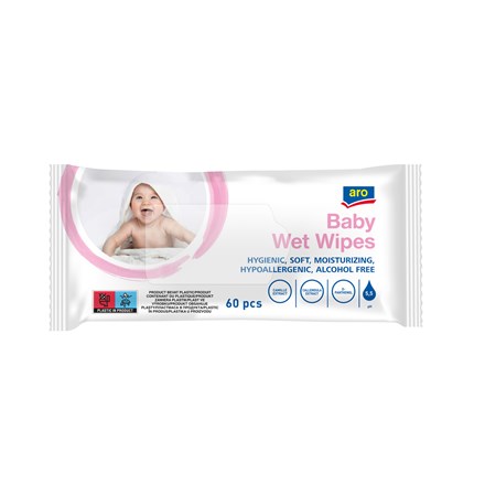 aro Sensitive Dětské vlhčené ubrousky 60 ks