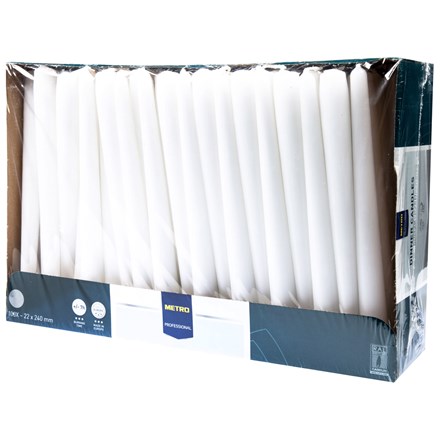 METRO PROFESSIONAL Svíčka 2 x 24 cm bílá 100 ks