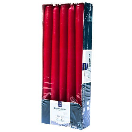 METRO PROFESSIONAL Svíčka 2 x 24 cm bordó 10 ks