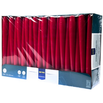 METRO PROFESSIONAL Svíčka 2 x 24 cm bordó 100 ks