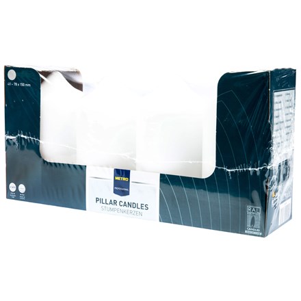 METRO PROFESSIONAL Svíčka 8 x15 cm bílá 4 ks