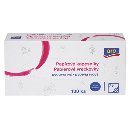 aro Kapesníky 2vrstvé 100 ks