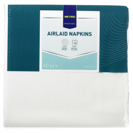 METRO PROFESSIONAL Ubrousky 40 x 40 cm bílé 60 ks