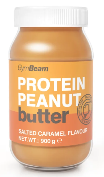 Proteinové arašídové máslo - GymBeam 900g slaný karamel