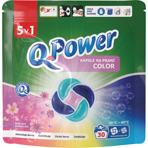 Q Power prací kapsle 30PD Color 5v1