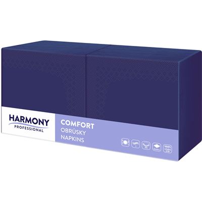 HARMONY Ubrousky 2vrtsvé blue/modré 33 x 33 cm 250 ks