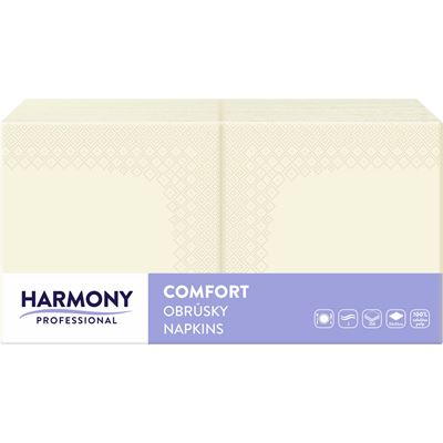 HARMONY Ubrousky 2vrtsvé cream/krémové 33 x 33 cm 250 ks