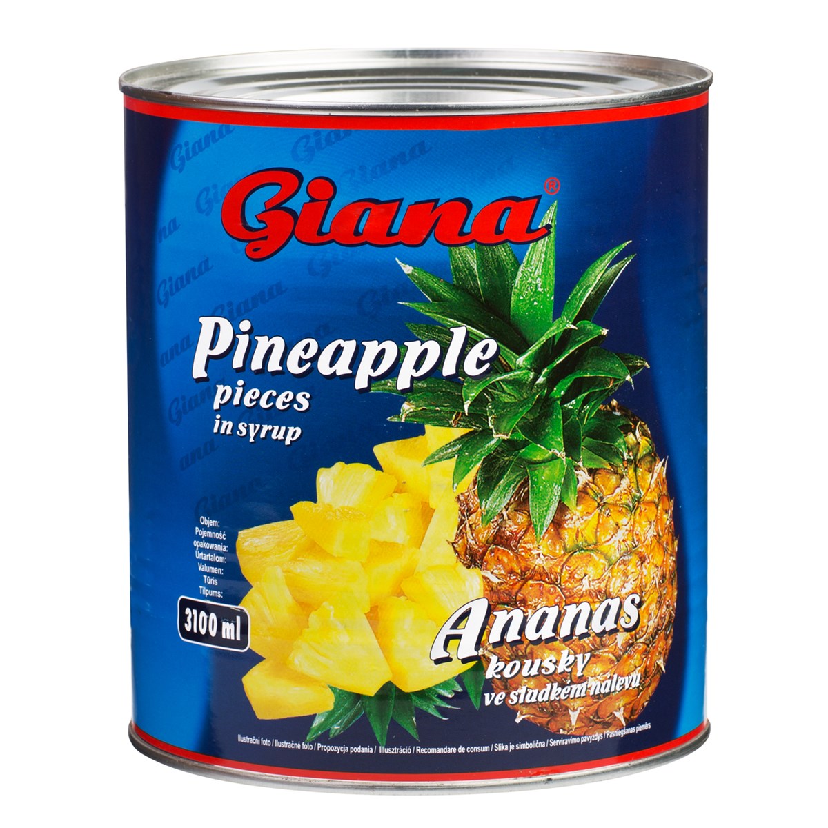 Giana Ananas kousky 3,1 l