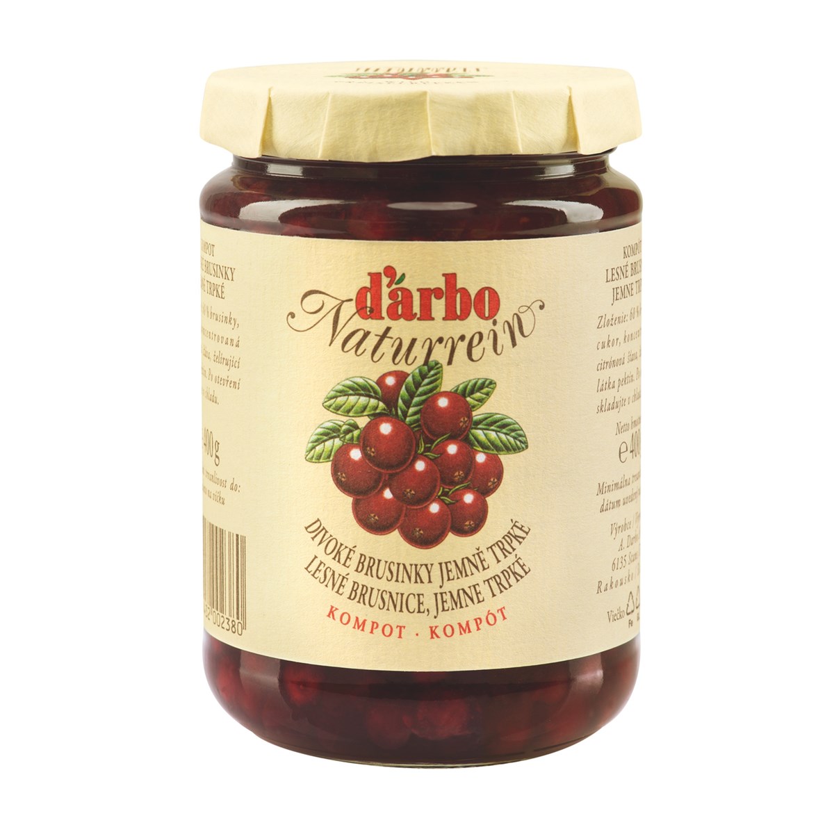 Darbo brusinkový kompot 400g
