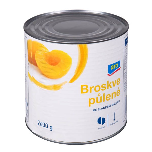 aro Broskve půlené 2600 g
