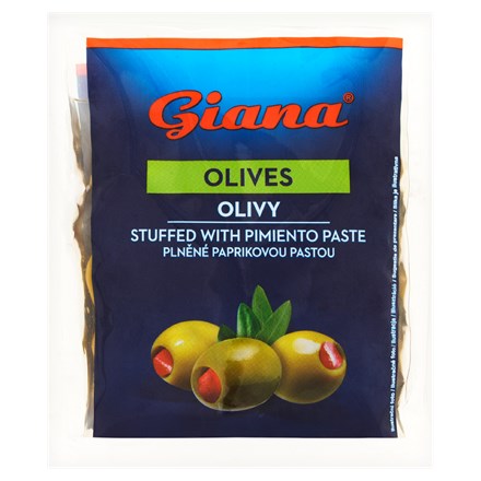 Giana Olivy zelené s paprikou 6 x 195 g