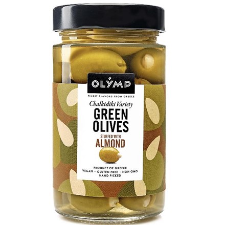 OLYMP Olivy zelené s mandlí 320 g