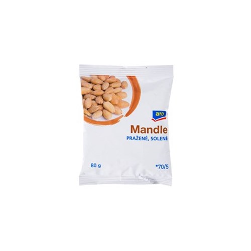aro Mandle blanšírované pražené solené 12 x 80 g