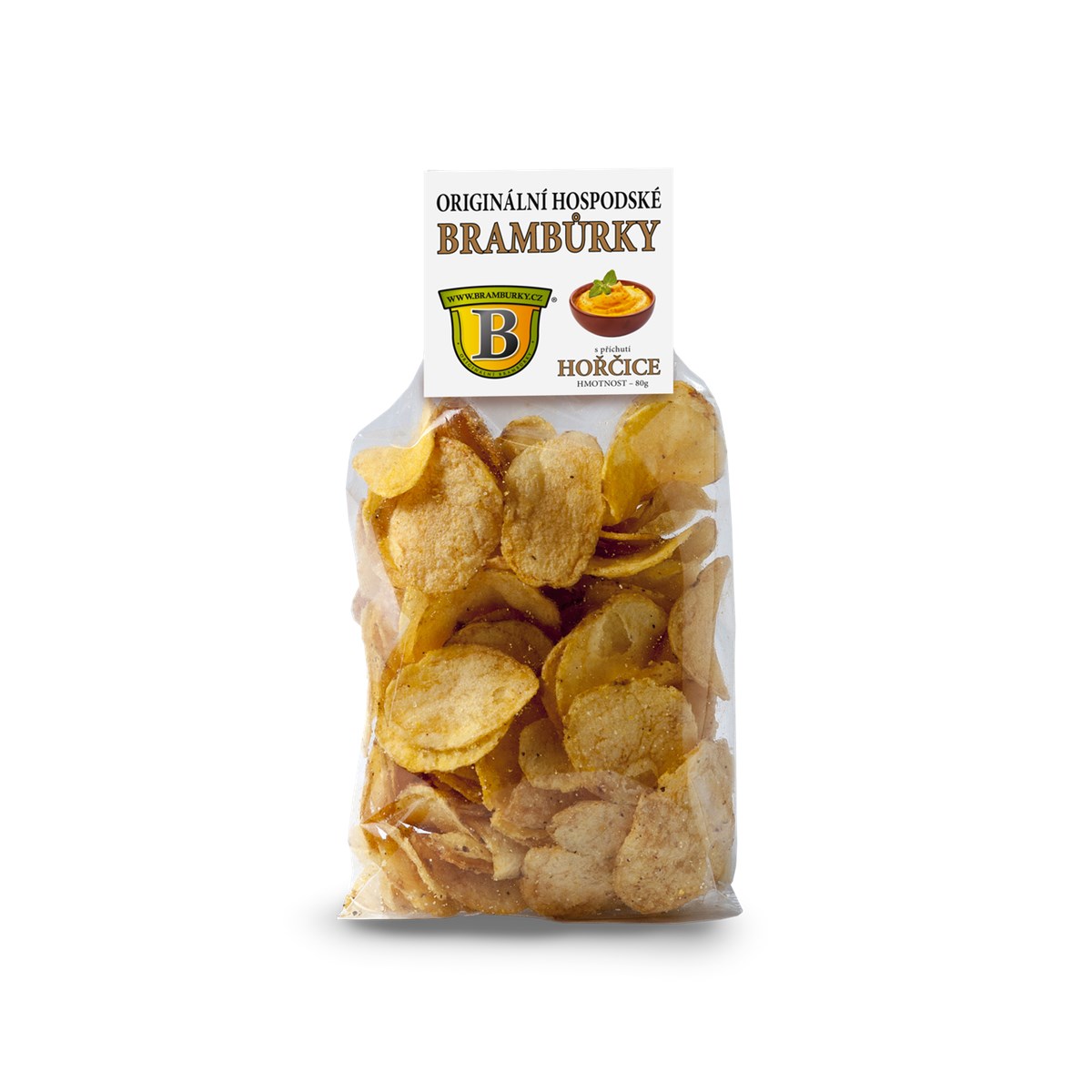 Hospodské brambůrky hořčice 20 x 80 g