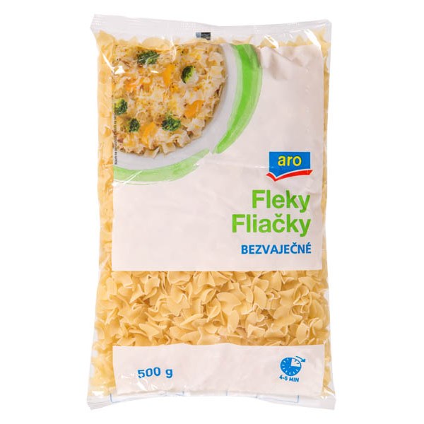aro Těstoviny fleky bezvaječné 6 x 500 g