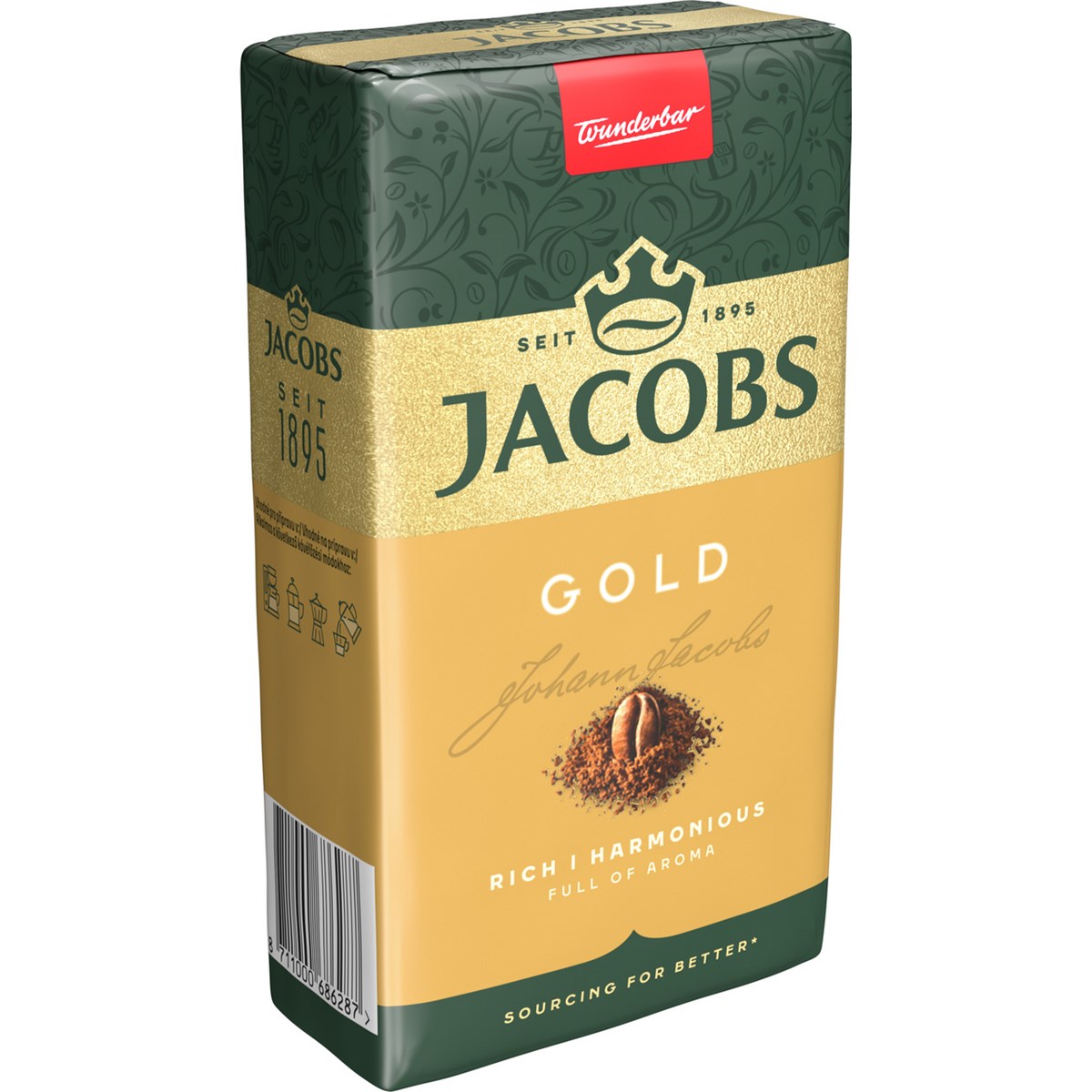 JACOBS Gold káva mletá 12 x 250 g