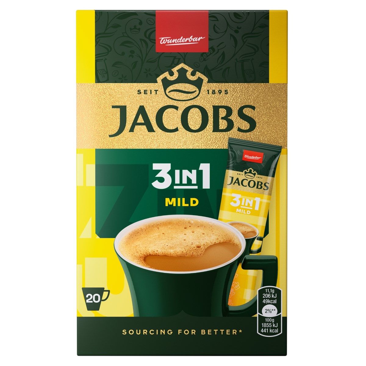JACOBS Mild 3v1 20 ks 222 g