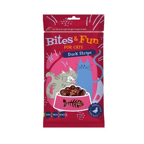 AKINU Bites & Fun Stripsy kachní pro kočky 60 g
