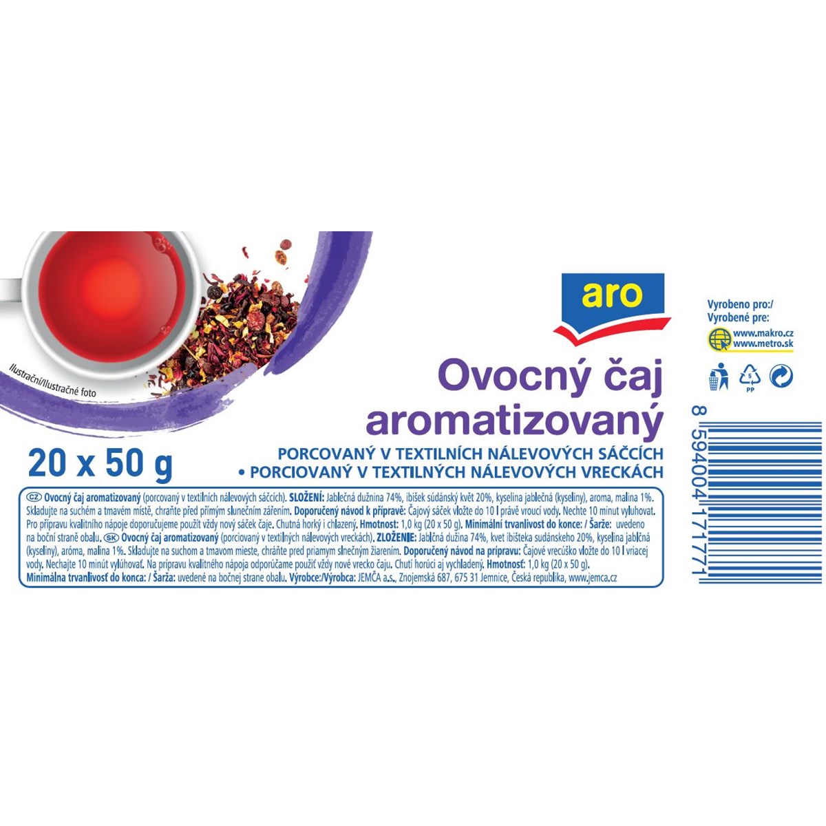 aro Čaj ovocný 20 x 50 g