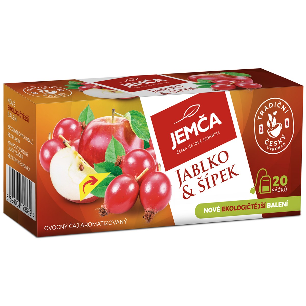 JEMČA Jablko a šípek 3 x 40 g