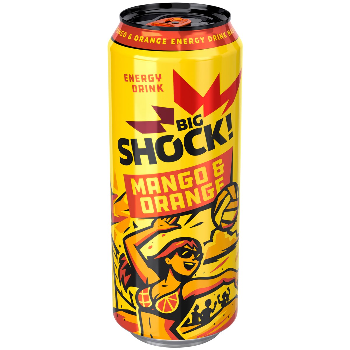 BIG SHOCK! Mango-orange energetický nápoj 24 x 500 ml