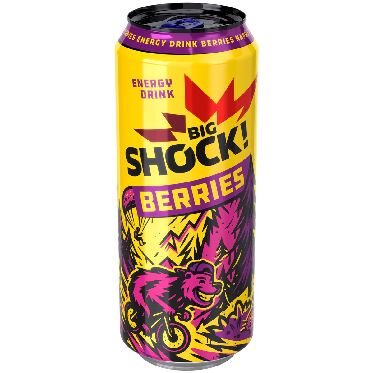 BIG SHOCK! Raspberry energetický nápoj 24 x 500 ml