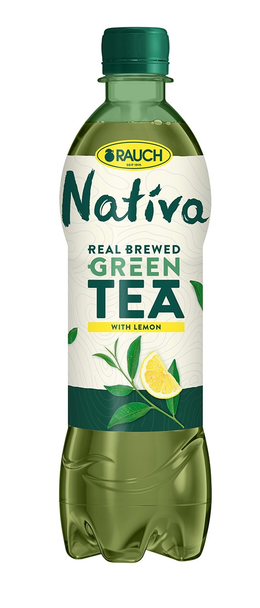 Rauch  Ledový čaj Nativa - zelený s citronem, 12 x 0,5 l