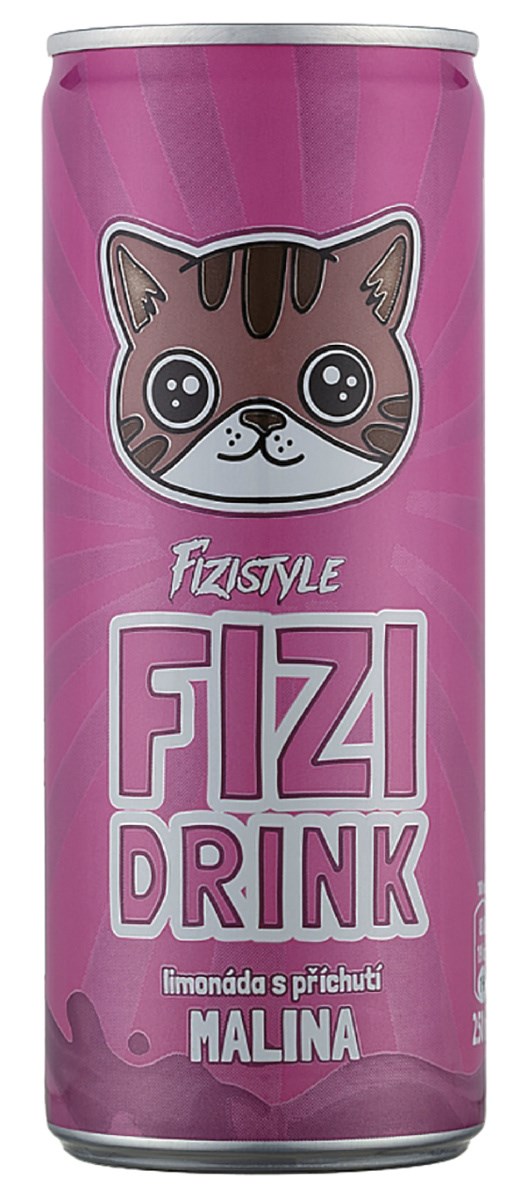FIZI DRINK malina 6 x 250 ml plech