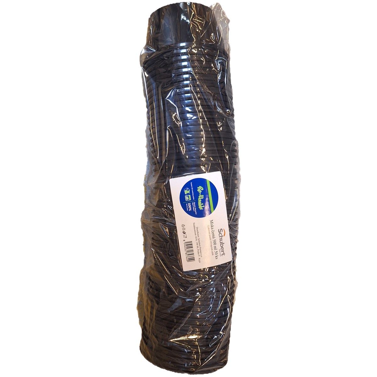 Miska 500 ml polypropylen černá 50 ks