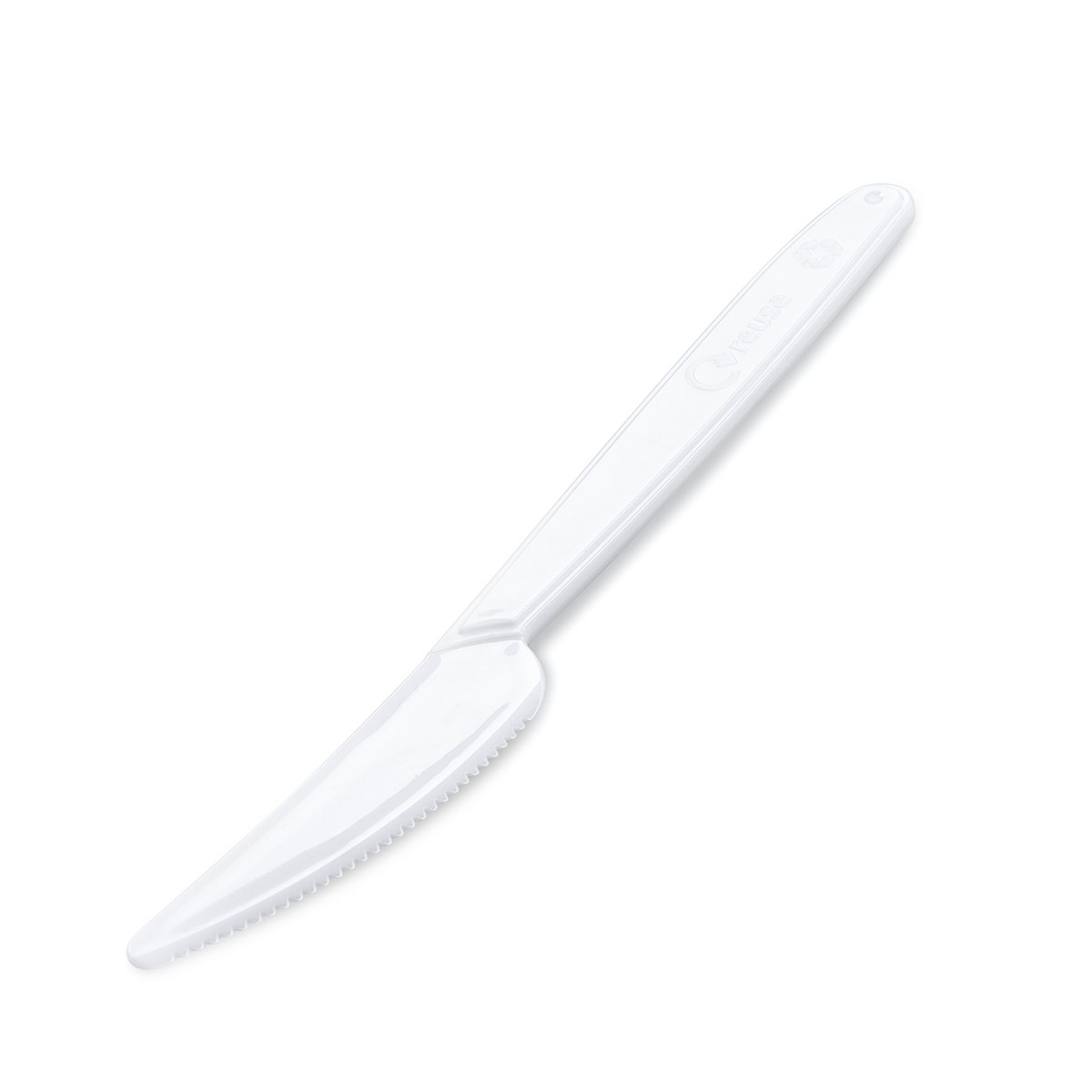 Nůž (PP) opakovaně použitelný bílý 18,5 cm, 50 ks