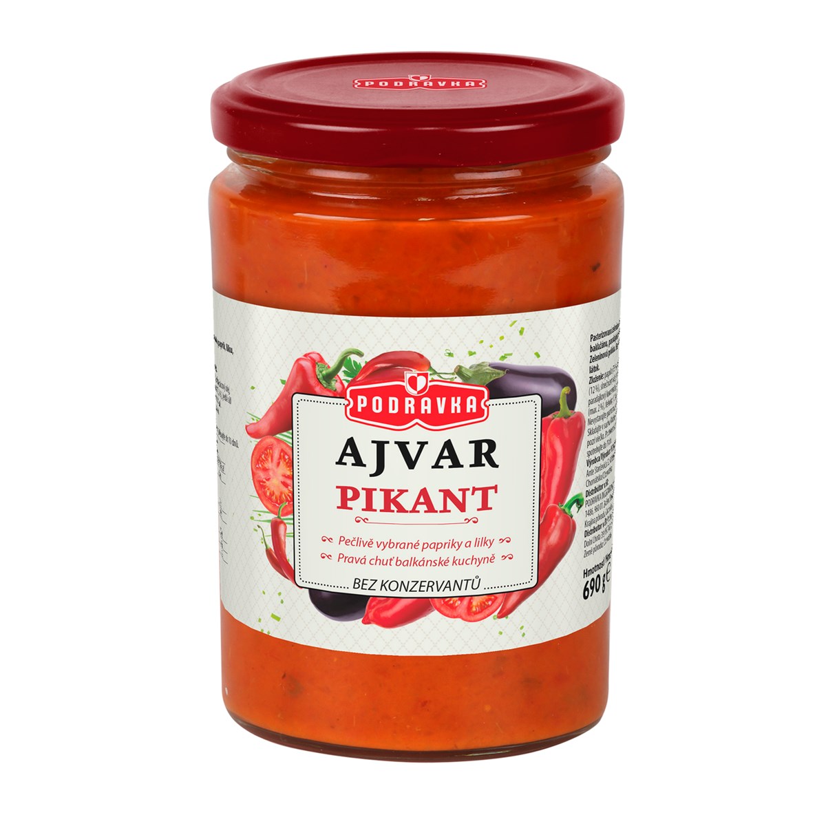 PODRAVKA Ajvar ostrý 690 g