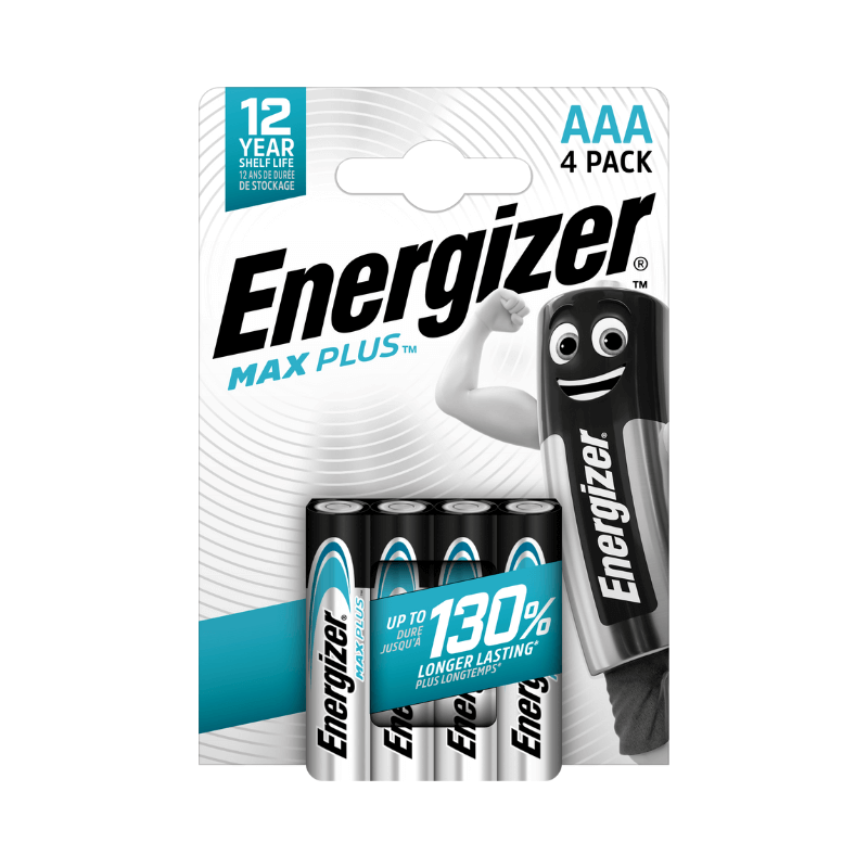 Energizer Alkalické baterie Max Plus AAA 1,5 V, 4 ks