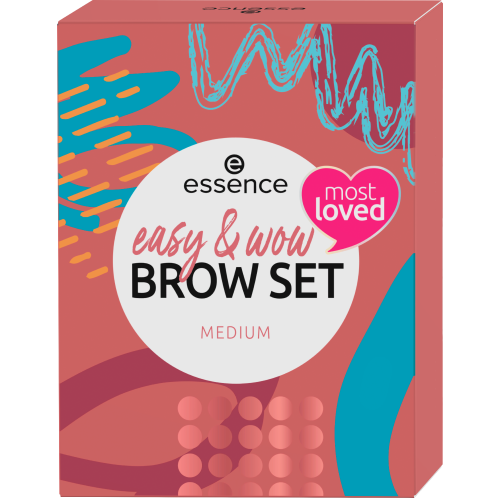 essence easy & WOW dárková sada na obočí odstín Medium