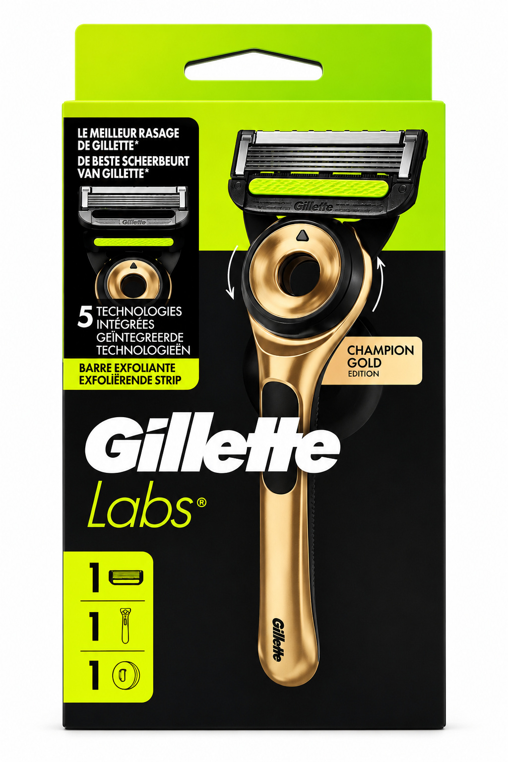 Gillette Labs Champion Gold Edition holicí strojek  1 hlavice  stojánek