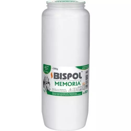 Bispol olejová svíčka bílá 390g