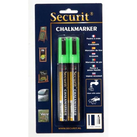 Securit Popisovač 2-6 mm zelený 2 ks