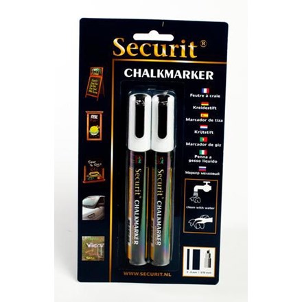Securit Popisovač 2-6mm bílý 2 ks