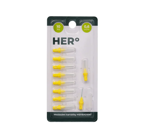 HERBADENT HERo ELECTRA doplňkové balení 0,6 mm (žlutý)