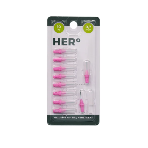 HERBADENT HERo ELECTRA doplňkové balení 0,7 mm (růžový)