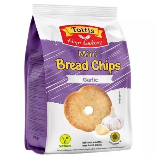 Tottis Mini bread chips česnek 80g