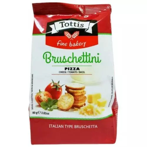 Tottis Mini bread chips pizza 80g