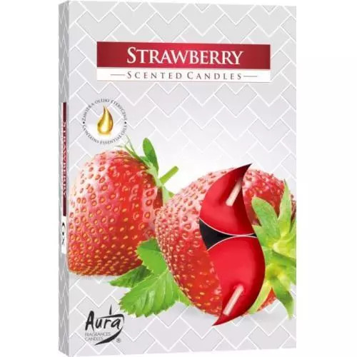 Bispol čajové svíčky strawberry (p15-73) 6ks