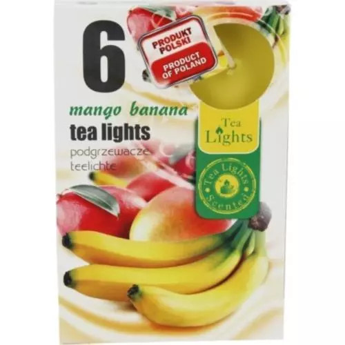 Tea Lights Svíčky Mango Banan 6ks
