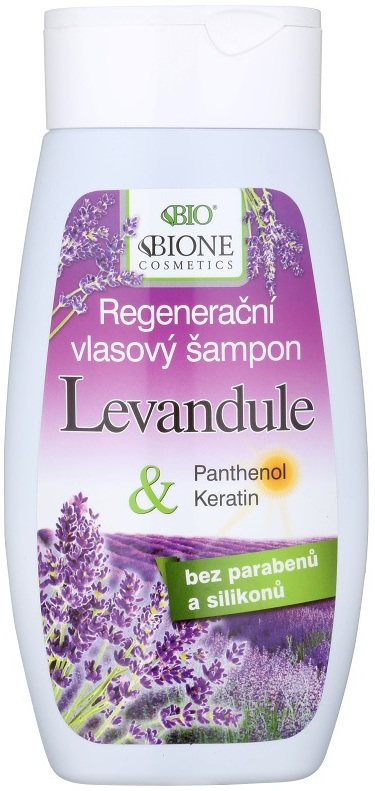 Levně Drogerex BC Bione Cosmetics regenerační šampon na vlasy Levandule & Panthenol a Keratin 260 ml
