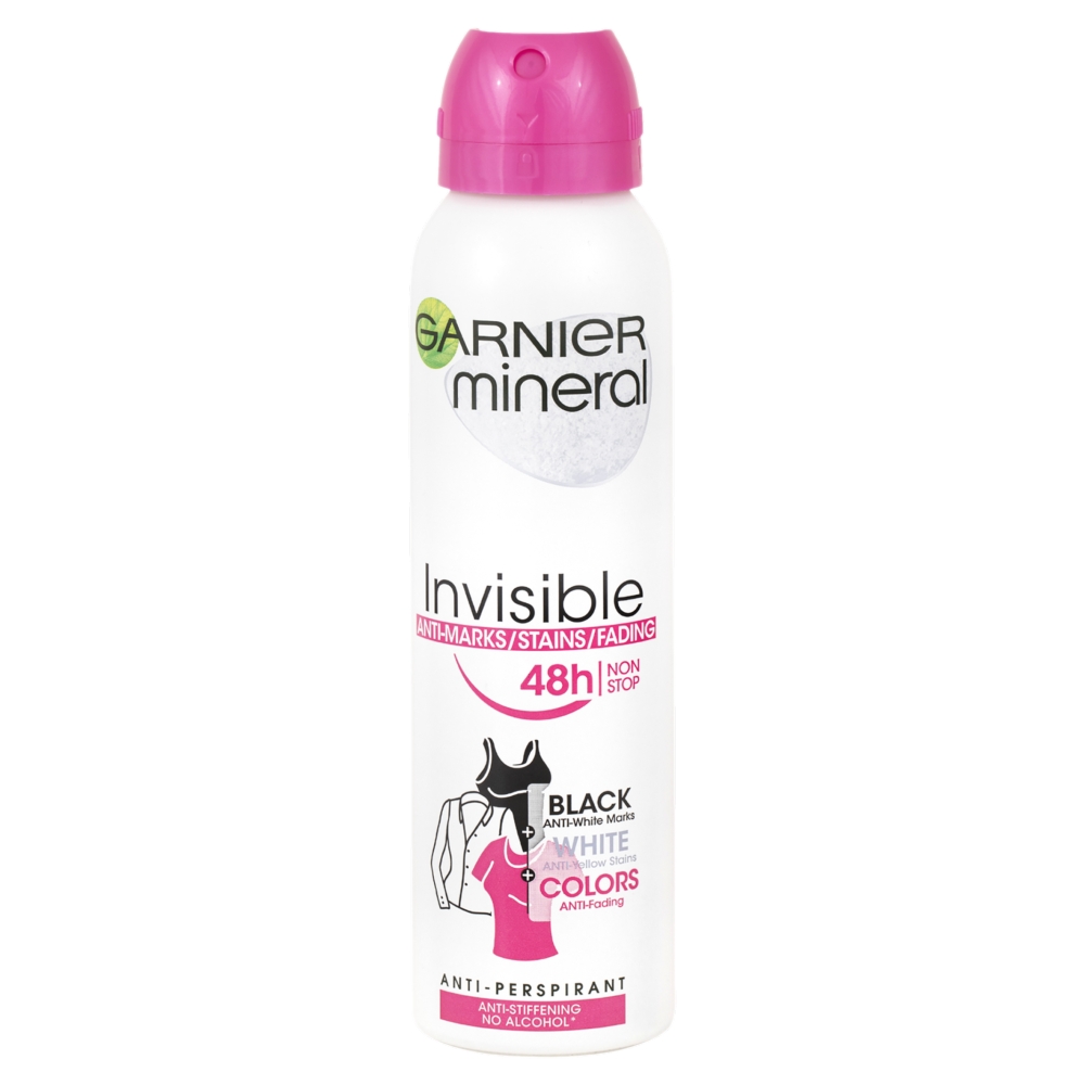 Levně Loreal GARNIER DEO SPRAY 150ML INVISIBLE BLACK&WHITE